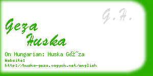geza huska business card